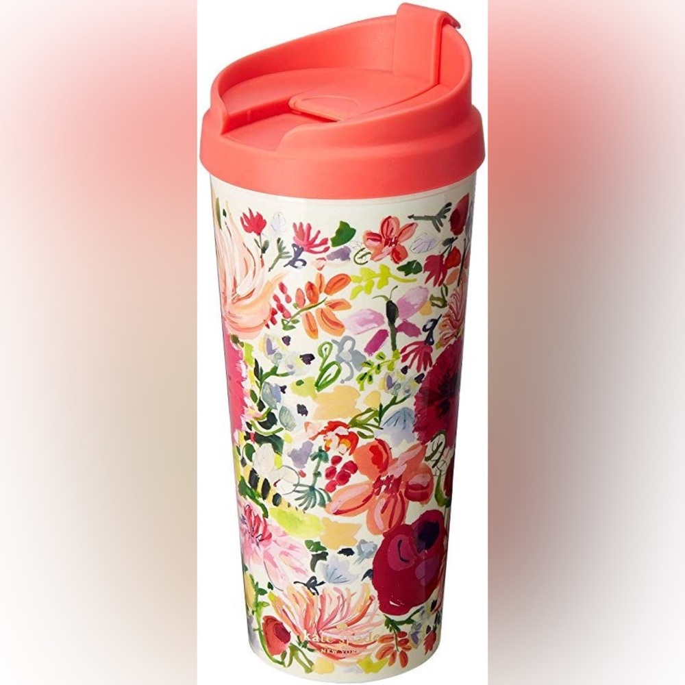 Kate Spade Floral Travel Tumbler - Pink and Multicolor